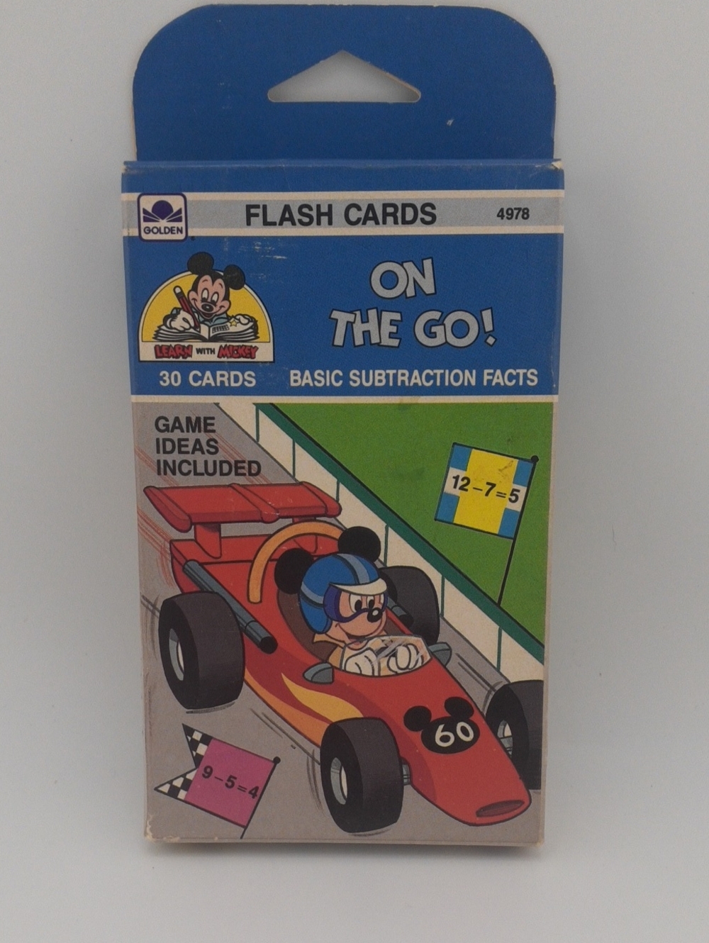Vintage Golden Walt Disney Company On The Go Subtraction Flash Cards